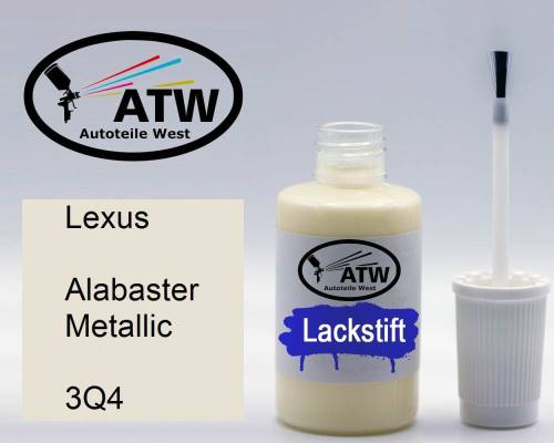 Lexus, Alabaster Metallic, 3Q4: 20ml Lackstift, von ATW Autoteile West.